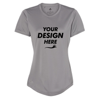 Adidas Women's Sport T-Shirt, Grey Three, Front view, Mockup
