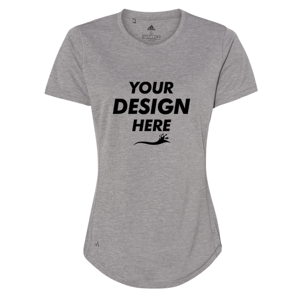 Adidas Women's Sport T-Shirt, Grey Three Heather, Front view, Mockup