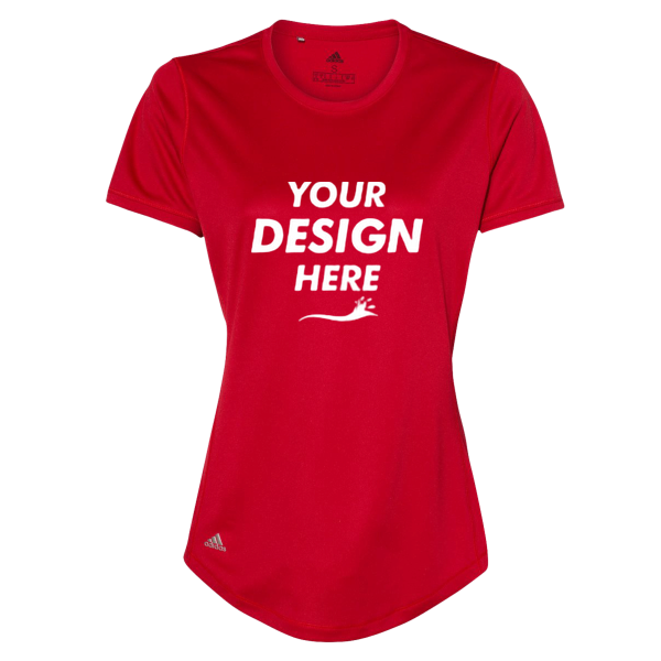 Adidas Women's Sport T-Shirt, Power Red, Front view, Mockup