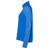 Adidas Women's Ultimate365 Lightweight Raglan Quarter-Zip Pullover, Glory Blue, Left Sleeve view