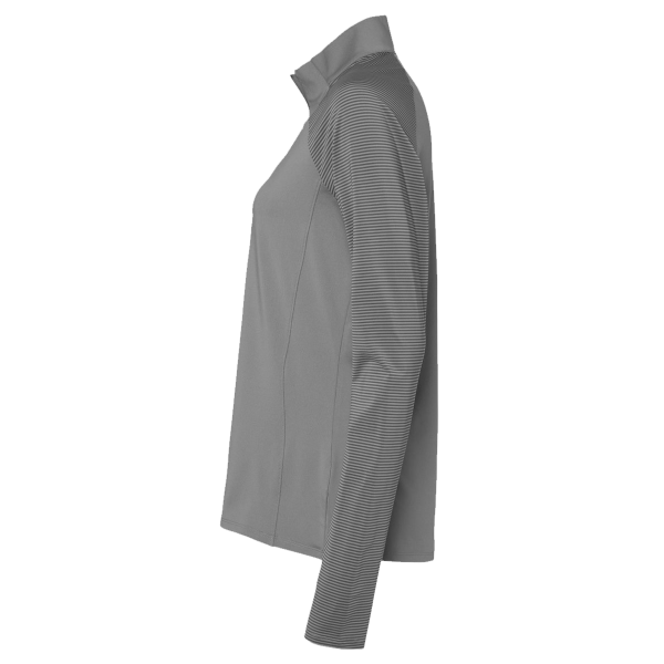 Adidas Women's Ultimate365 Lightweight Raglan Quarter-Zip Pullover, Grey Three, Left Sleeve view