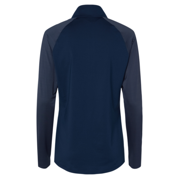 Adidas Women's Ultimate365 Lightweight Raglan Quarter-Zip Pullover, Team Navy Blue, Back view