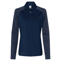Adidas Women's Ultimate365 Lightweight Raglan Quarter-Zip Pullover, Team Navy Blue, Front view