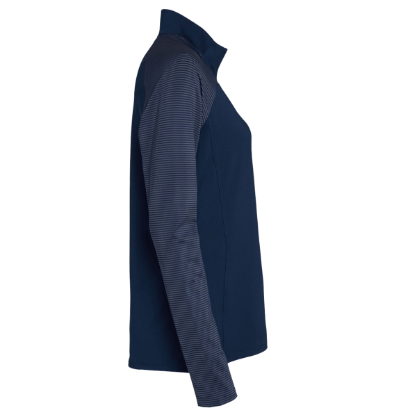 Adidas Women's Ultimate365 Lightweight Raglan Quarter-Zip Pullover, Team Navy Blue, Right Sleeve view