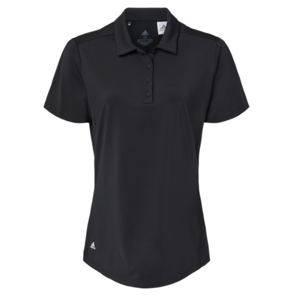 Adidas Women's Ultimate365 Solid Polo, Black, Front view
