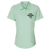 Adidas Women's Ultimate365 Solid Polo, Clear Mint, Front view, Mockup