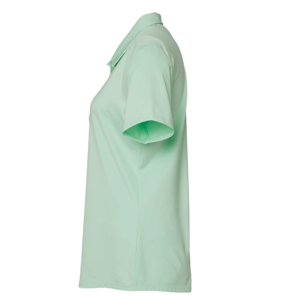 Adidas Women's Ultimate365 Solid Polo, Clear Mint, Left Sleeve view