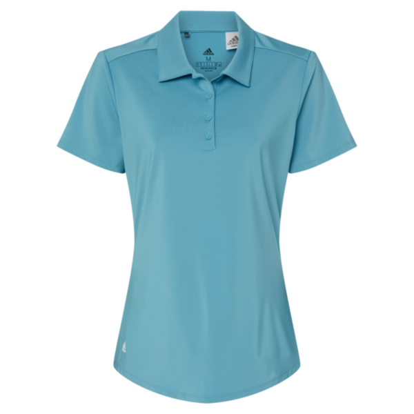 Adidas Women's Ultimate365 Solid Polo, Hazy Blue, Front view