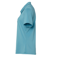 Adidas Women's Ultimate365 Solid Polo, Hazy Blue, Left Sleeve view