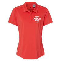 Adidas Women's Ultimate365 Solid Polo, Real Coral, Front view, Mockup