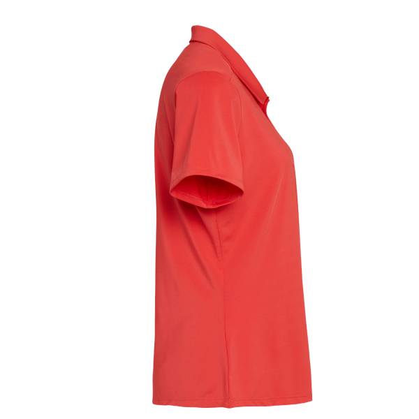 Adidas Women's Ultimate365 Solid Polo, Real Coral, Right Sleeve view