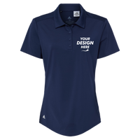 Adidas Women's Ultimate365 Solid Polo, Team Navy Blue, Front view, Mockup