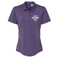 Adidas Women's Ultimate365 Solid Polo, Tech Purple, Front view, Mockup