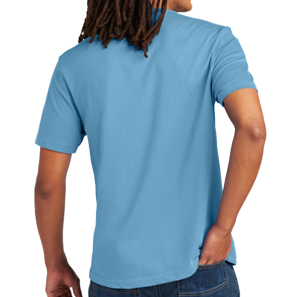 AllMade Unisex Heavyweight Recycled Cotton Tee, Arctic Blue, Back view