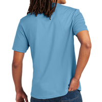 AllMade Unisex Heavyweight Recycled Cotton Tee, Arctic Blue, Back view