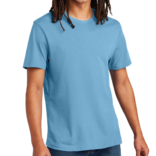 AllMade Unisex Heavyweight Recycled Cotton Tee, Arctic Blue, Front view