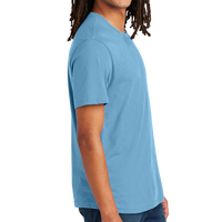 AllMade Unisex Heavyweight Recycled Cotton Tee, Arctic Blue, Right Sleeve view
