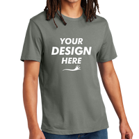 AllMade Unisex Heavyweight Recycled Cotton Tee, Ash Grey, Front view, Mockup