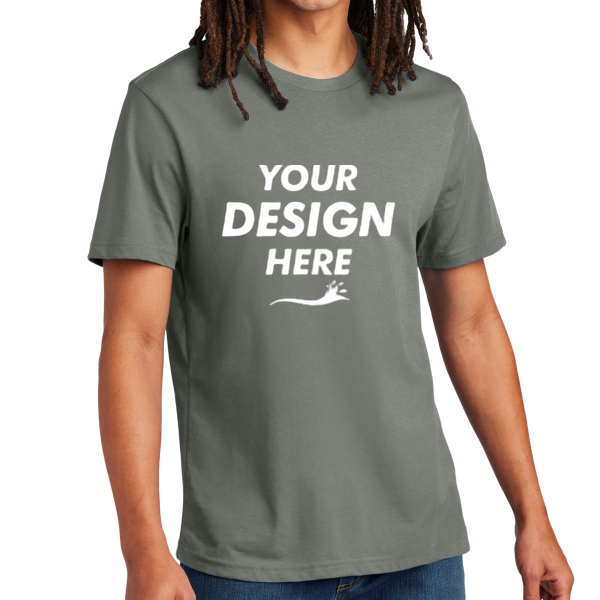 AllMade Unisex Heavyweight Recycled Cotton Tee, Ash Grey, Front view, Mockup