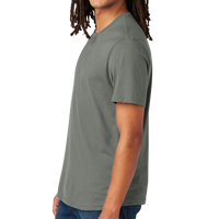 AllMade Unisex Heavyweight Recycled Cotton Tee, Ash Grey, Left Sleeve view
