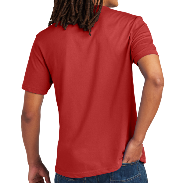 AllMade Unisex Heavyweight Recycled Cotton Tee, Beet Red, Back view