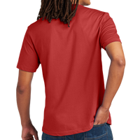AllMade Unisex Heavyweight Recycled Cotton Tee, Beet Red, Back view