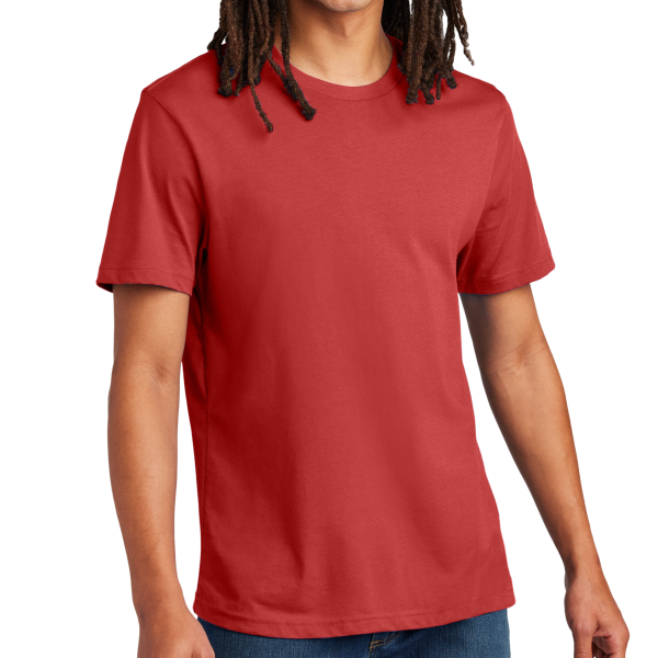AllMade Unisex Heavyweight Recycled Cotton Tee, Beet Red, Front view