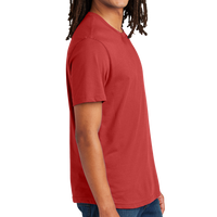 AllMade Unisex Heavyweight Recycled Cotton Tee, Beet Red, Right Sleeve view