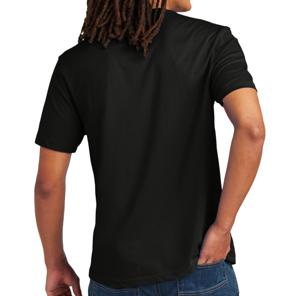 AllMade Unisex Heavyweight Recycled Cotton Tee, Deep Black, Back view
