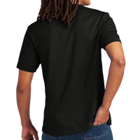 AllMade Unisex Heavyweight Recycled Cotton Tee, Deep Black, Back view