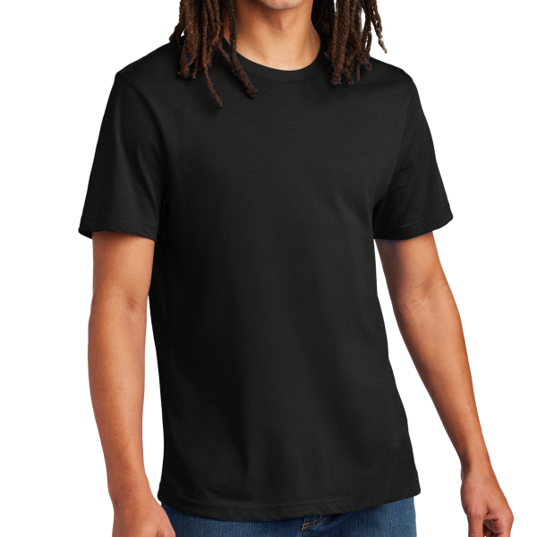 AllMade Unisex Heavyweight Recycled Cotton Tee, Deep Black, Front view