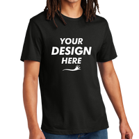 AllMade Unisex Heavyweight Recycled Cotton Tee, Deep Black, Front view, Mockup