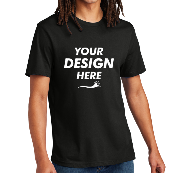 AllMade Unisex Heavyweight Recycled Cotton Tee, Deep Black, Front view, Mockup