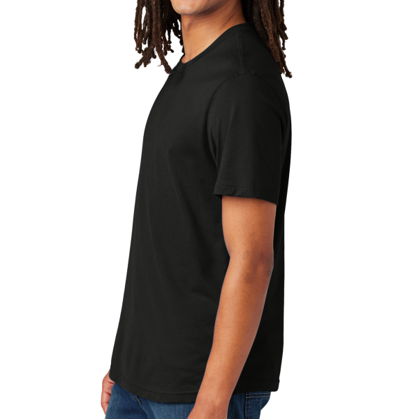 AllMade Unisex Heavyweight Recycled Cotton Tee, Deep Black, Left Sleeve view