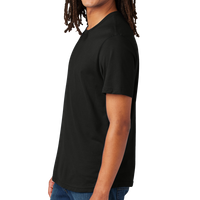 AllMade Unisex Heavyweight Recycled Cotton Tee, Deep Black, Left Sleeve view