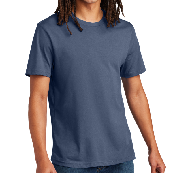 AllMade Unisex Heavyweight Recycled Cotton Tee, Night Sky Navy, Front view