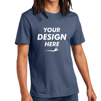 AllMade Unisex Heavyweight Recycled Cotton Tee, Night Sky Navy, Front view, Mockup