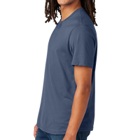 AllMade Unisex Heavyweight Recycled Cotton Tee, Night Sky Navy, Left Sleeve view