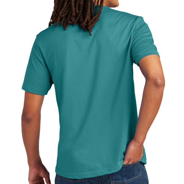 AllMade Unisex Heavyweight Recycled Cotton Tee, Oceanic Teal, Back view