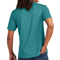 AllMade Unisex Heavyweight Recycled Cotton Tee, Oceanic Teal, Back view