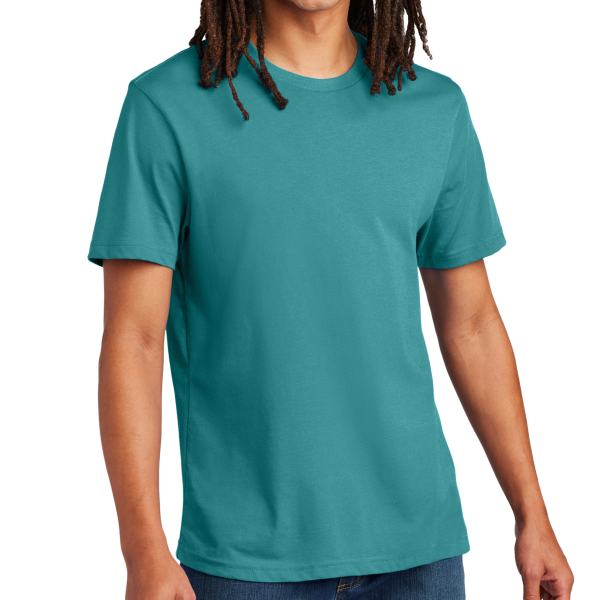 AllMade Unisex Heavyweight Recycled Cotton Tee, Oceanic Teal, Front view
