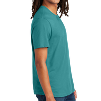 AllMade Unisex Heavyweight Recycled Cotton Tee, Oceanic Teal, Right Sleeve view