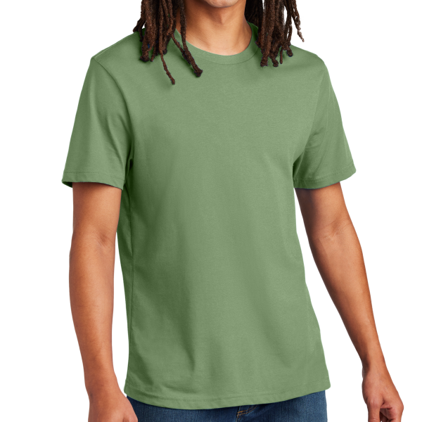 AllMade Unisex Heavyweight Recycled Cotton Tee, Olive You Green, Front view