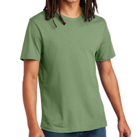AllMade Unisex Heavyweight Recycled Cotton Tee, Olive You Green, Front view