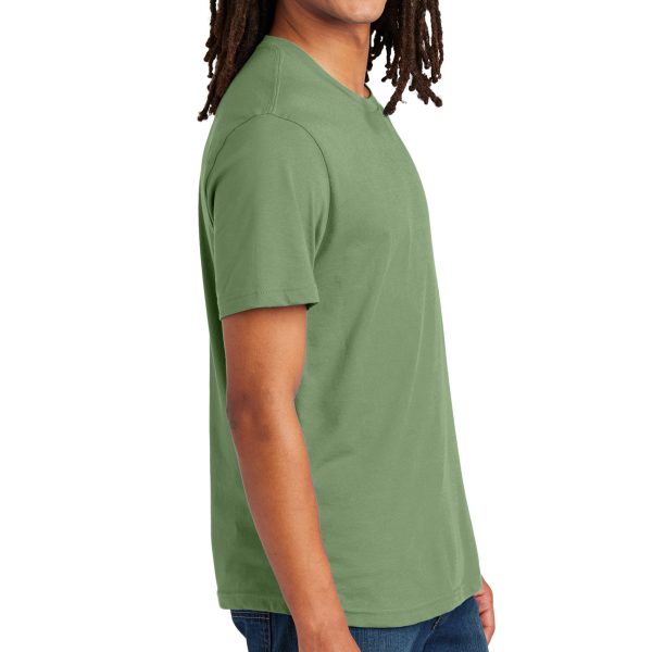 AllMade Unisex Heavyweight Recycled Cotton Tee, Olive You Green, Right Sleeve view