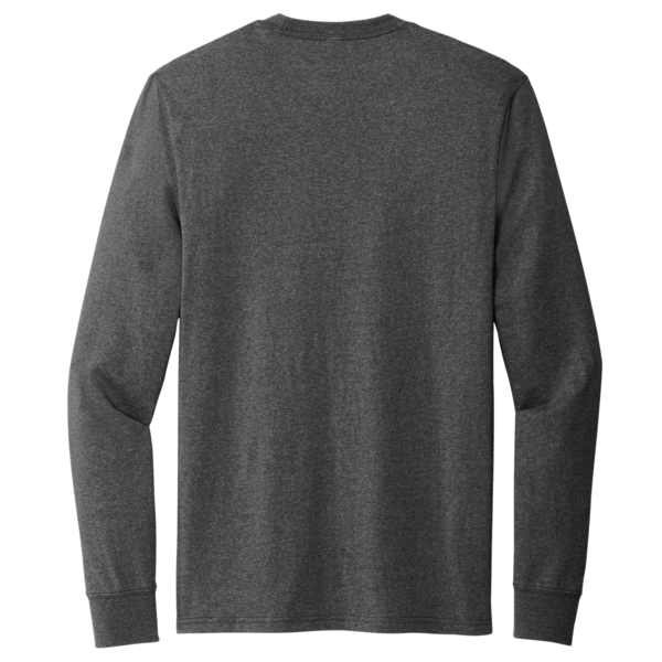 AllMade Unisex Long Sleeve Recycled Blend Tee, Reloaded Charcoal Heather, Back view