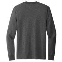 AllMade Unisex Long Sleeve Recycled Blend Tee, Reloaded Charcoal Heather, Back view