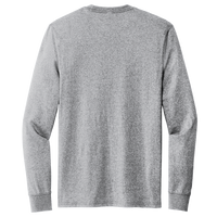 AllMade Unisex Long Sleeve Recycled Blend Tee, Remade Gray Heather, Back view