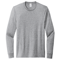 AllMade Unisex Long Sleeve Recycled Blend Tee, Remade Gray Heather, Front view