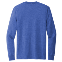 AllMade Unisex Long Sleeve Recycled Blend Tee, Reused Royal Heather, Back view